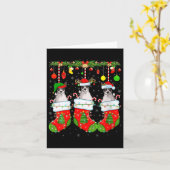 Womens Russell Terrier Dog In Christmas Socks Funn Karte (Gelbe Blume)