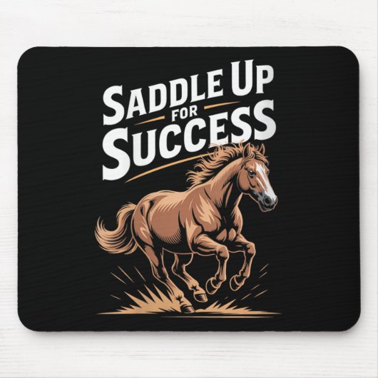 Womens Saddle Up For Success Motivational Horse Ri Mousepad (Vorne)