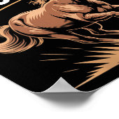 Womens Saddle Up For Success Motivational Horse Ri Poster (Ecke)