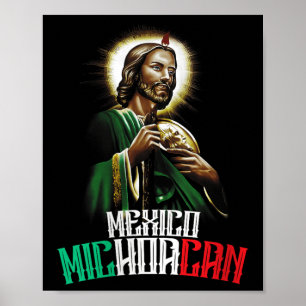 Womens Saint Jude Thaddeus Michoacán Mexiko San Ju Poster