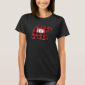 Womens Samia Bear Custom Red Buffalo Kariert Chris T-Shirt (Vorderseite)