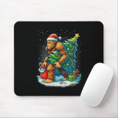 Womens Santa Bigfoot Christmas Tree Sasquatch Xmas Mousepad (Mit Mouse)