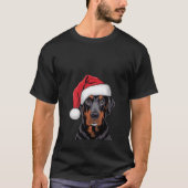 Womens Santa Black Lab Christmas Dog Labrador Love T-Shirt (Vorderseite)
