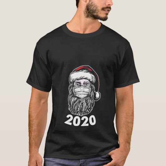 Womens Santa Claus Beard Ed Face Maske 2020 Cool C T-Shirt (Vorderseite)