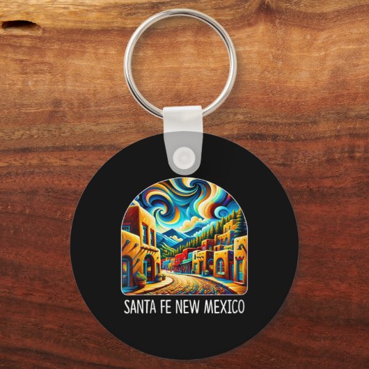 Womens Santa Fe New Mexico - Expressionism Art - V Schlüsselanhänger (Vorderseite)