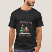 Womens Santa Riding Grizzly Bären Tree Lighting Ch T-Shirt (Vorderseite)
