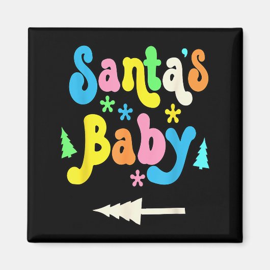 Womens Santa's Baby-pregnancy Announcement Christm Magnet (Vorne)