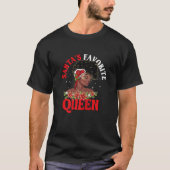 Womens Santas Favorite Queen Pajamas Funny Xmas Wo T-Shirt (Vorderseite)