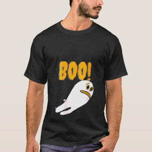 Womens Scardy Ghost Boo Halloween Spaß Easy Costum T-Shirt