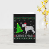 Womens Schnauzer Dog Xmas Tree Lighting Ugly Chris Karte (Gelbe Blume)