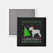 Womens Schnauzer Dog Xmas Tree Lighting Ugly Chris Magnet (Vorderseite/Rückseite)