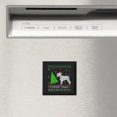 Womens Schnauzer Dog Xmas Tree Lighting Ugly Chris Magnet (In Situ (Geschirrspüler))