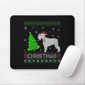 Womens Schnauzer Dog Xmas Tree Lighting Ugly Chris Mousepad (Mit Mouse)