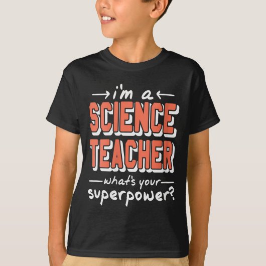 Womens Science Teacher Superwer Funny Nerd Pride V T-Shirt (Vorderseite)