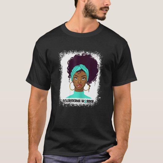 Womens Scleroderma Warrior Curly Natural Hair Afro T-Shirt (Vorderseite)