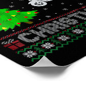 Womens Scooters Xmas Tree Lighting Ugly Weihnachte Poster (Ecke)