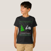 Womens Scooters Xmas Tree Lighting Ugly Weihnachte T-Shirt (Vorne ganz)