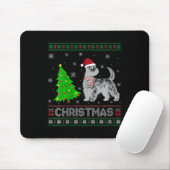Womens Scottie Dog Xmas Tree Lighting Ugly Christm Mousepad (Mit Mouse)