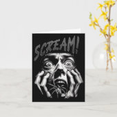 Womens Scream Horror Face Sder Terror Creepy Arach Karte (Gelbe Blume)