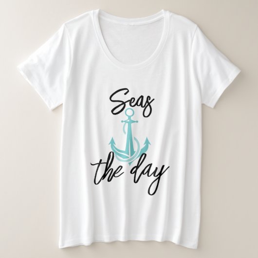 Women's Seas the Day Plus Size  T-Shirt (Design vorne)
