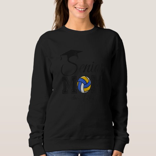 Womens Senior Mom 2023 Volleyball Graduation Back Sweatshirt (Vorderseite)