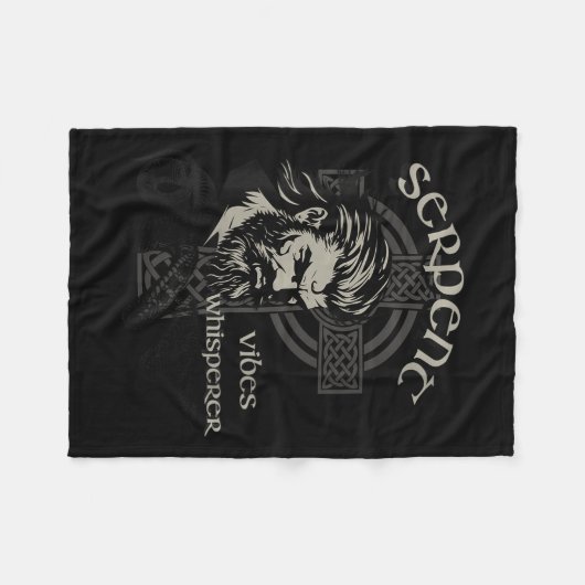 Womens Serpent Vibes Whisperer Nordic Mystic Beard Fleecedecke (Vorderseite (Horizontal))