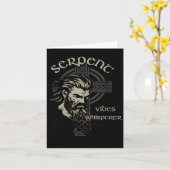 Womens Serpent Vibes Whisperer Nordic Mystic Beard Karte (Gelbe Blume)