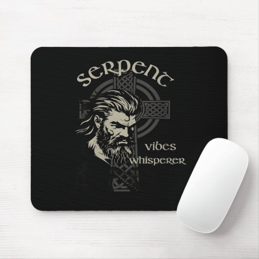 Womens Serpent Vibes Whisperer Nordic Mystic Beard Mousepad (Mit Mouse)