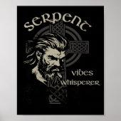 Womens Serpent Vibes Whisperer Nordic Mystic Beard Poster (Vorne)