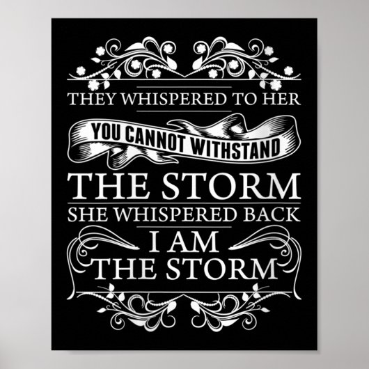 Womens She Whispered Back I Am The Womens Motivati Poster (Vorne)