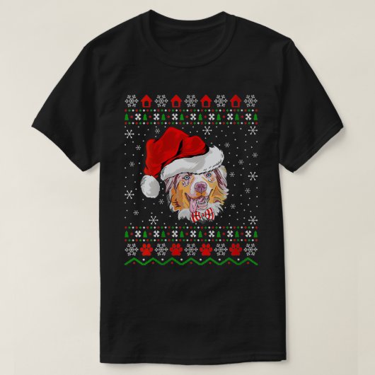 Womens Shepherd Xmas Gift Ugly Australian Shepherd T-Shirt (Design vorne)