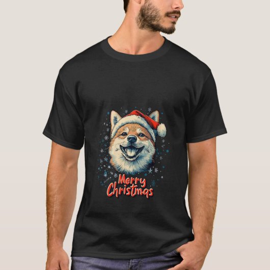 Womens Shiba Inu Santa Hat Merry Christmas Xmas Do T-Shirt (Vorderseite)