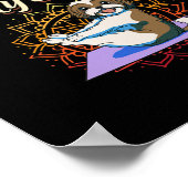 Womens Shih Tzu Funny Yoga Class Design Poster (Ecke)