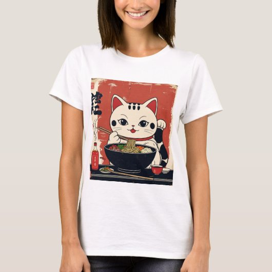 Womens Shirt maneki neko (Vorderseite)