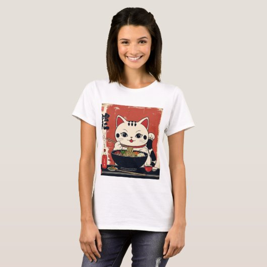 Womens Shirt maneki neko (Vorne ganz)