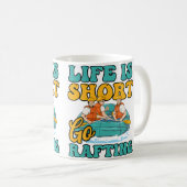 Womens Short Life Go Rafting Design Rafting Kaffeetasse (VorderseiteRechts)