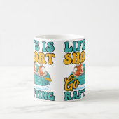 Womens Short Life Go Rafting Design Rafting Kaffeetasse (Mittel)