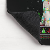Womens Siberian Husky Dog Ugly Christmas Sweater H Mousepad (Ecke)