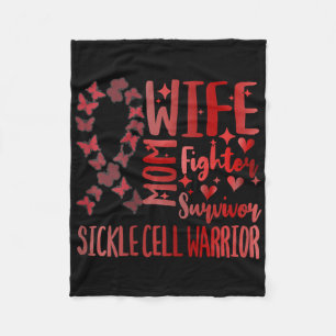 Womens Sickle Cell Blood Disorder Krieger Kämpfer  Fleecedecke