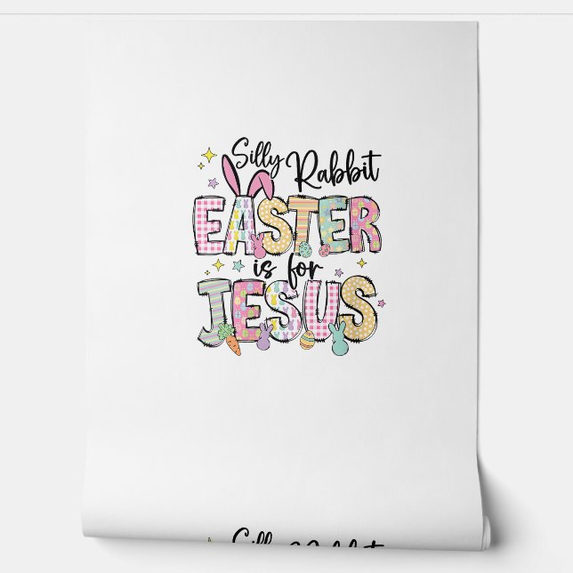 Womens Silly Rabbit Easter Is For Jesus Cute Bunny Tapete (Abrollen)