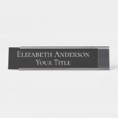 Womens Simple Maroon Name Plate Schreibtischnamensplakette (Vorderseite )