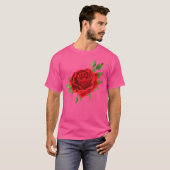 Womens Single Red Roses Flower Of Cute Red Roses F T-Shirt (Vorne ganz)
