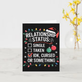 Womens Single Taken Cursed Relationship Status Chr Karte (Gelbe Blume)