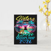 Womens Sisters On The Loose Sisters Trip 2026 Funn Karte (Gelbe Blume)