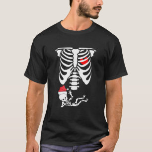 Womens Skeleton Baby schwanger Xray Rib Cage Funny T-Shirt