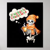 Womens Skeleton Speak Merry Christmas Waer F And H Poster (Vorne)