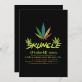 Womens Skeln Definition Weber Rauchen Onkel Funny Einladung (Vorne/Hinten)