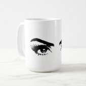 Womens Sketch Eyebrows Kaffeetasse (Vorderseite Links)
