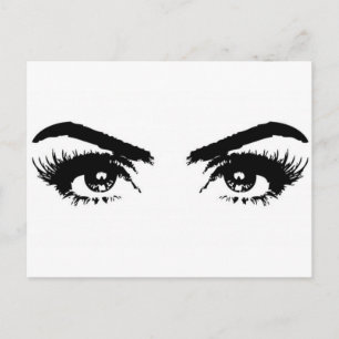 Womens Sketch Eyebrows Postkarte
