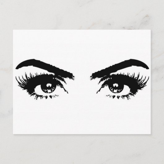 Womens Sketch Eyebrows Postkarte (Vorderseite)